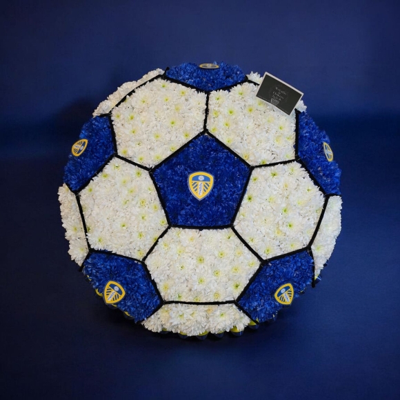 2D Leeds United Football Funeral Flowers