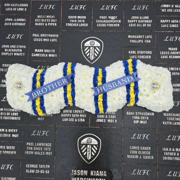 LUFC Scarf Funeral Flowers