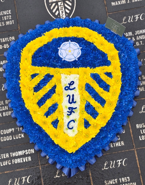 LUFC Shield Badge Funeral Flowers