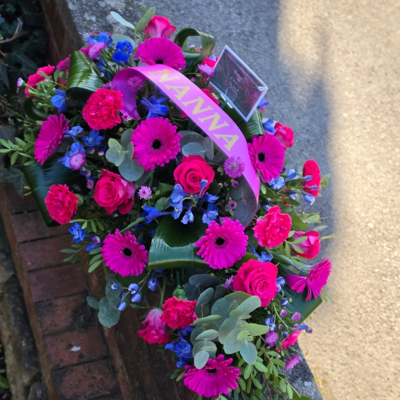 Vibrant Pink & Blue (with or without sash)