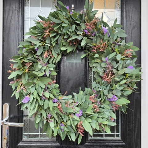Fresh Eucalyptus & Statice Wreath