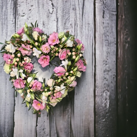 Heart (Open Mixed Flowers)