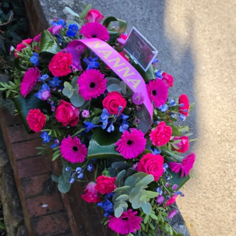 Vibrant Pink & Blue (with or without sash)